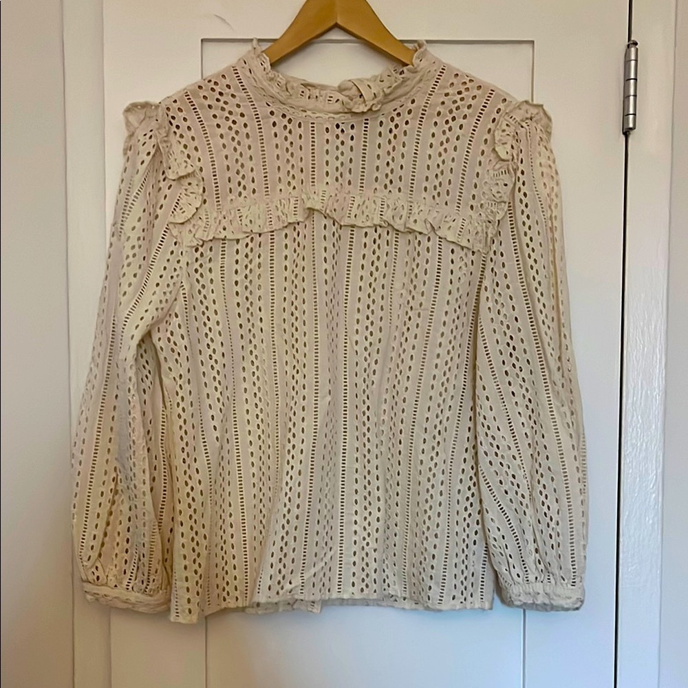 Elegant Cream Lace Blouse